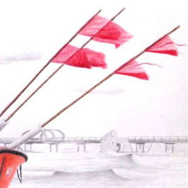 Steffen Otto - Das rote Boot (Kellenhusen) - Kunstausstellung Lichtportale Kellenhusen